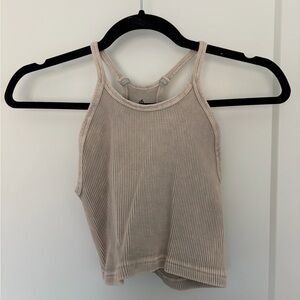FP Movement Cream Ribbed Tank Top